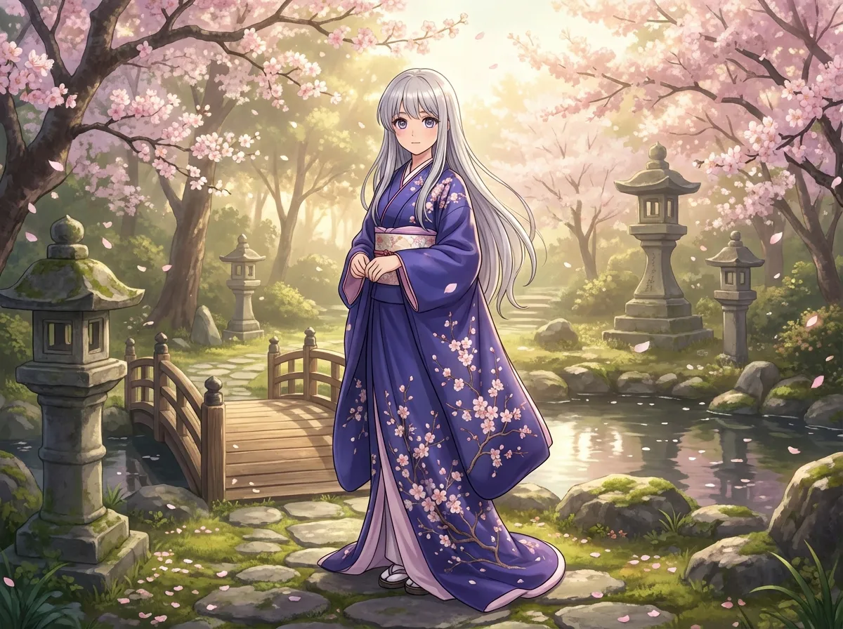 Anime character illustration created by AI art generator