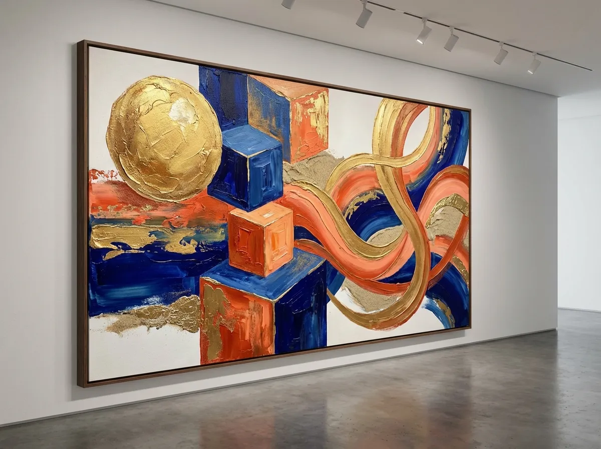 Abstract modern art created by free AI art generator