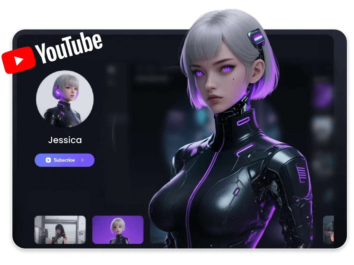 3D gaming character avatar with sci-fi armor and neon lighting — AI generated for gaming profiles