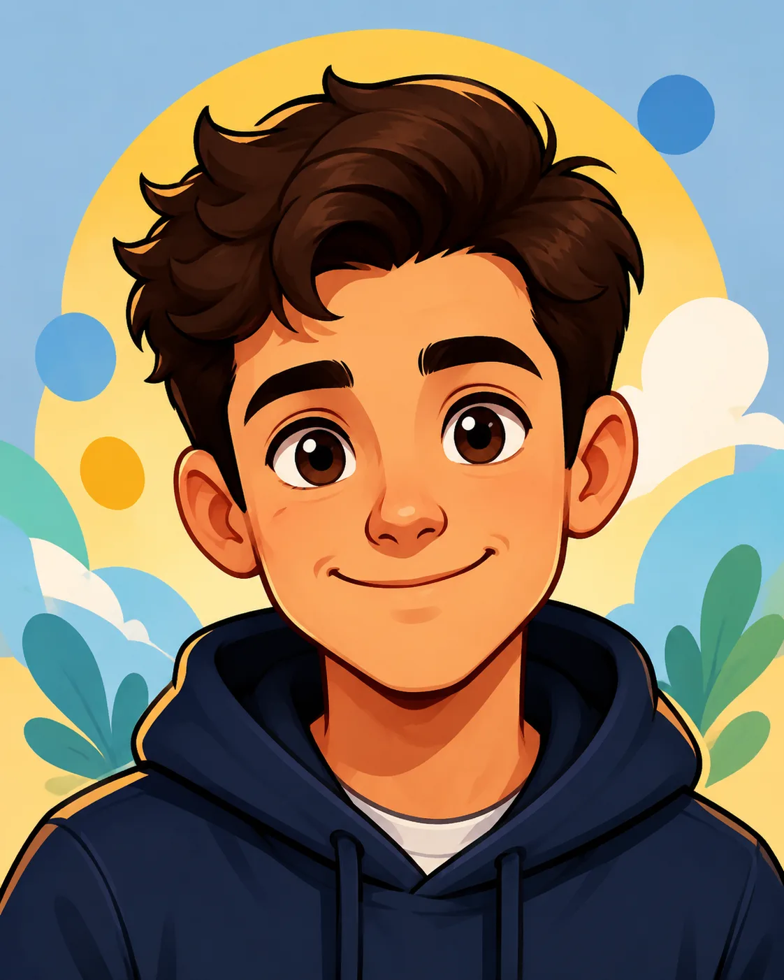 Ícone cartoon simpático