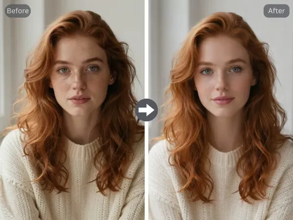 AI face generated from photo reference by AI face generator on Createimg.ai