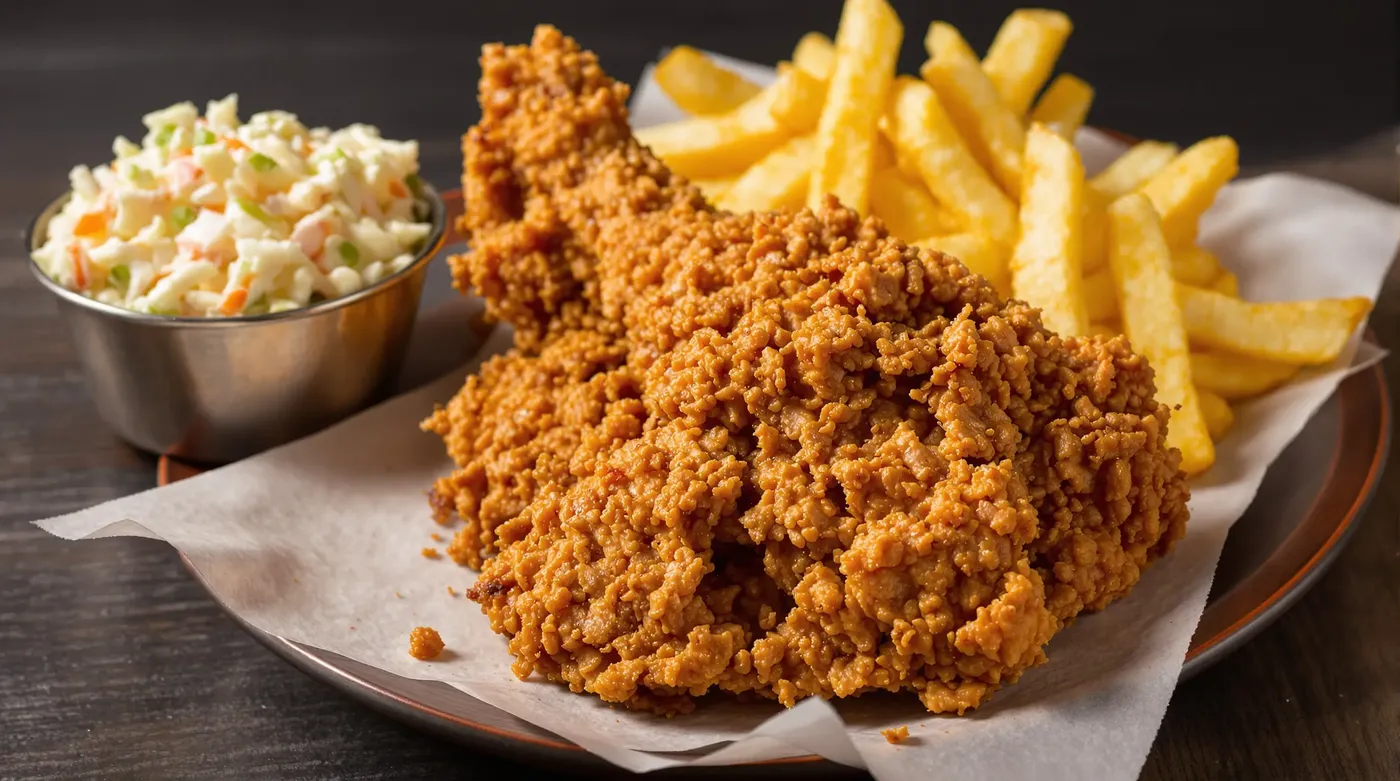 AI food generator picture – glossy chocolate lava cake with melting ganache and berries for social media