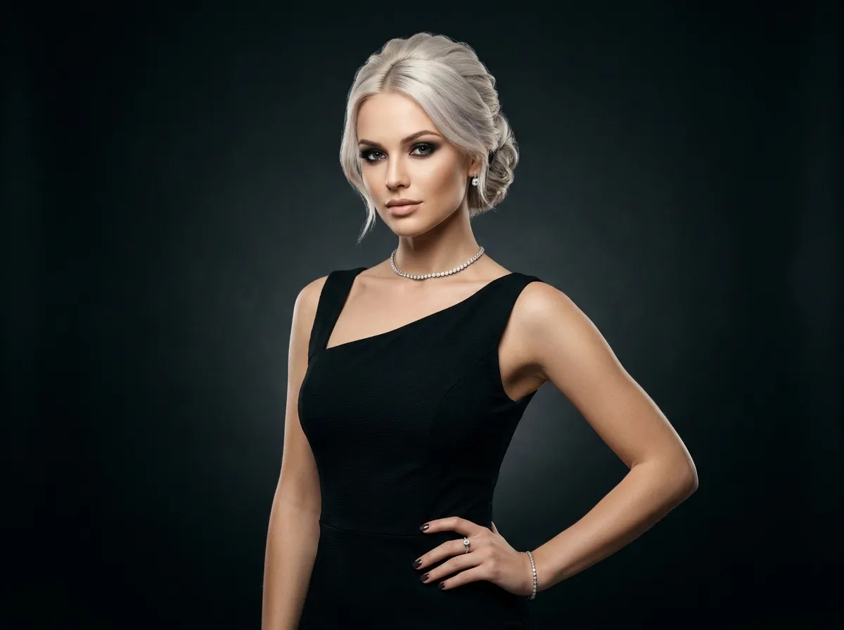 Glamorous fashion AI girlfriend portrait generated by AI girlfriend generator on Createimg.ai