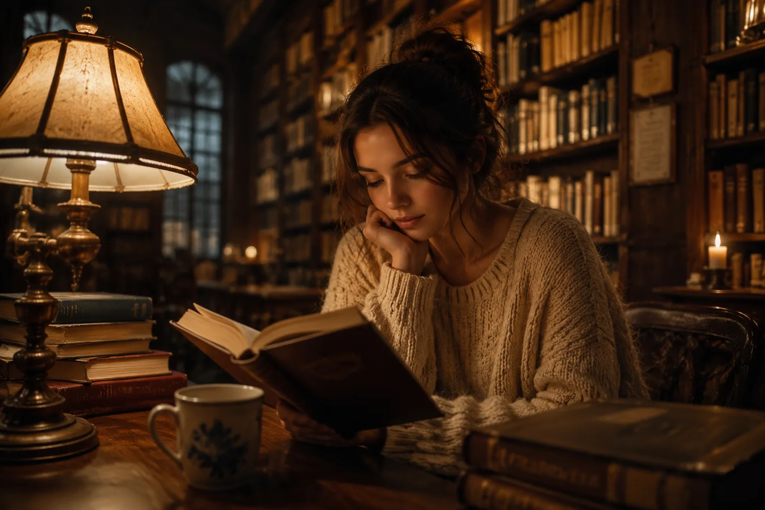 Cozy Library Scene