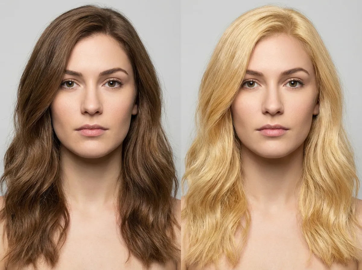 AI hair style generator example: hair color change preview