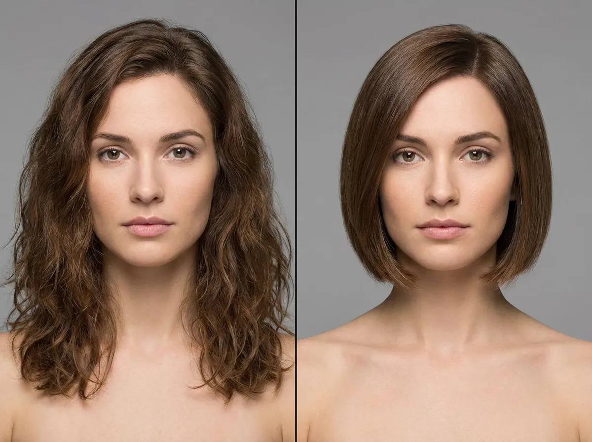 AI hair style generator example: matching a reference hairstyle