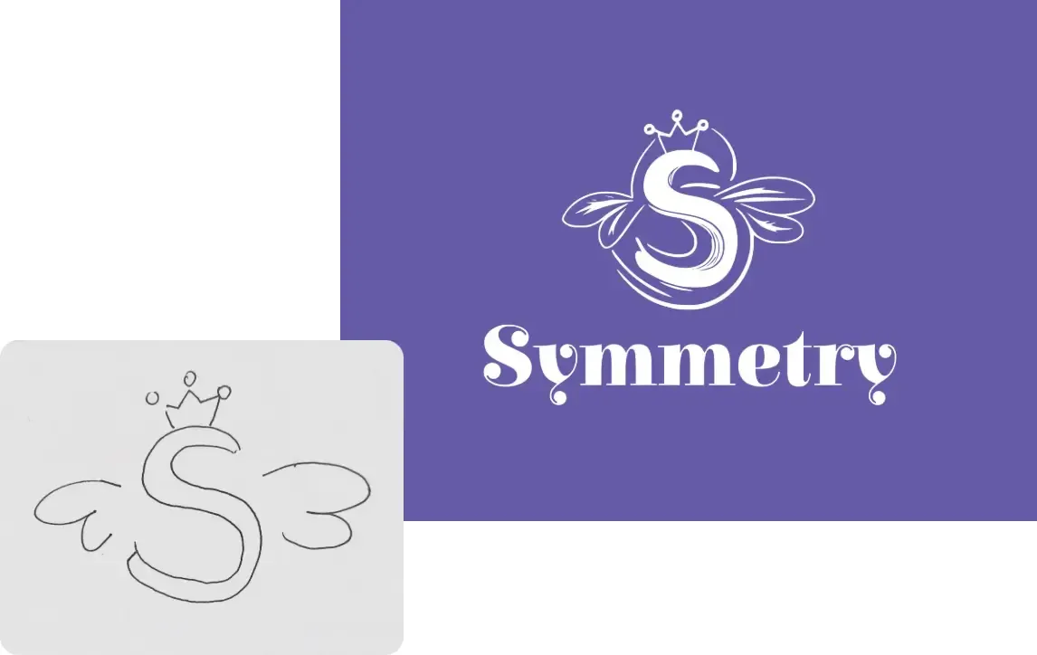 Sketch transformed into professional icon by AI icon generator on Createimg.ai