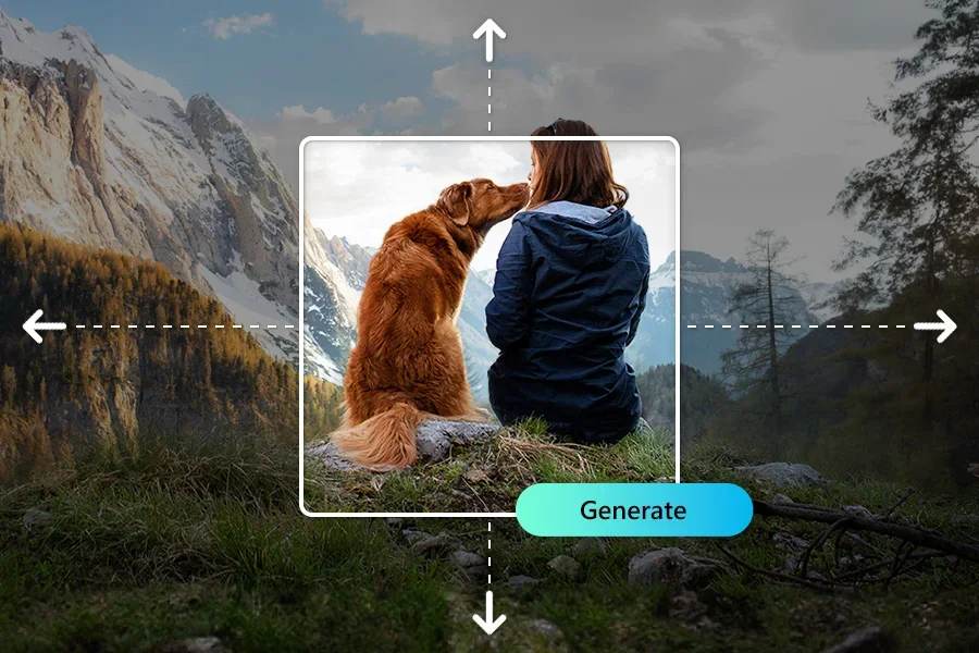 AI Image Extender by Createimg.ai – expand and extend images with AI outpainting online