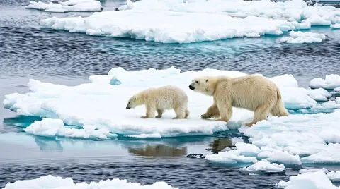 Polar Bear on Melting Ice