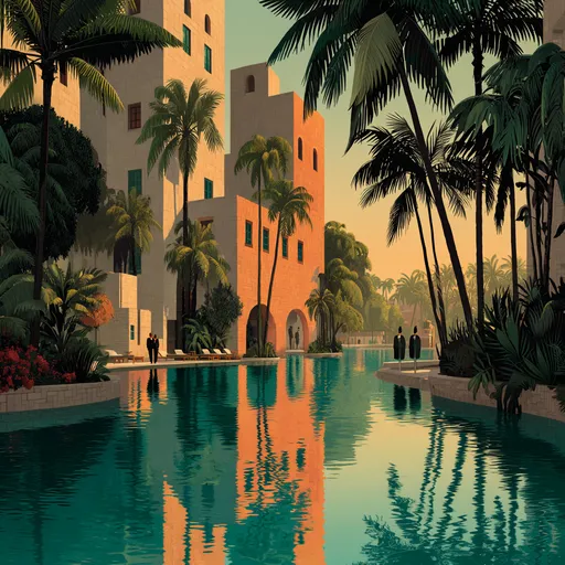 Tropical Resort Cinematic Scene