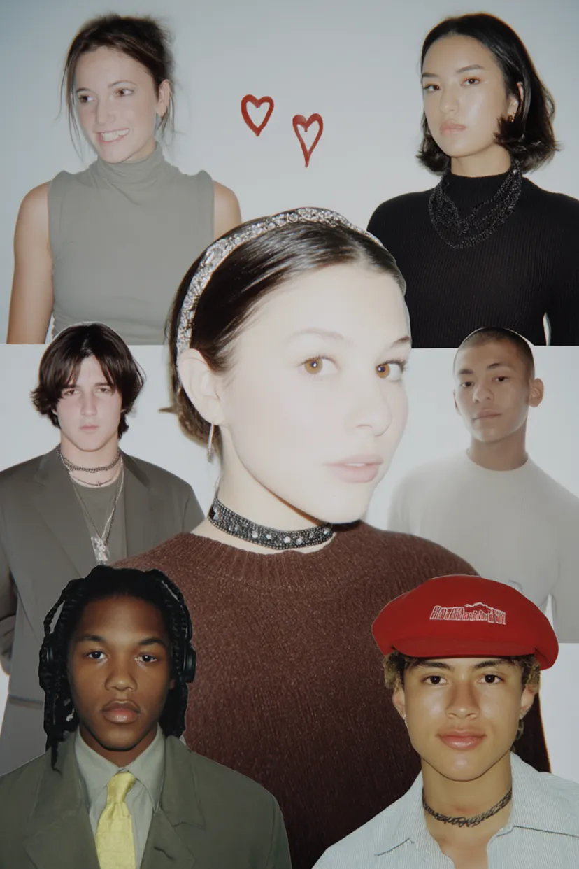 Esthétique collage Y2K réaliste