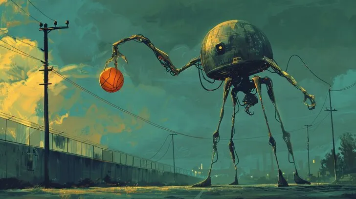 Créature robotique surréaliste