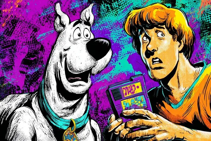 Scène de bande dessinée rétro