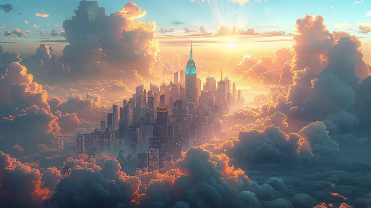 3D Floating Skyline