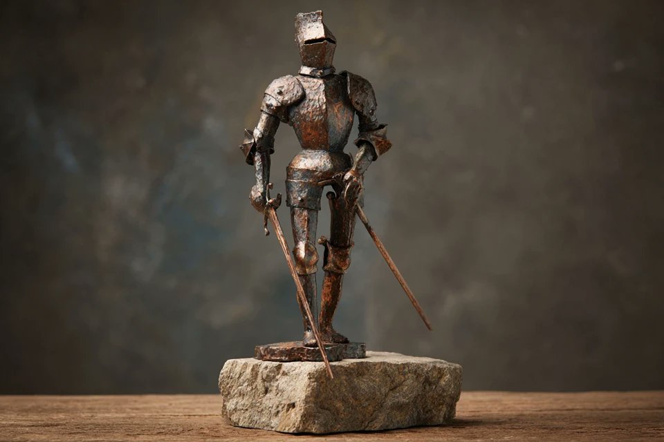 Hand-forged metal figurine