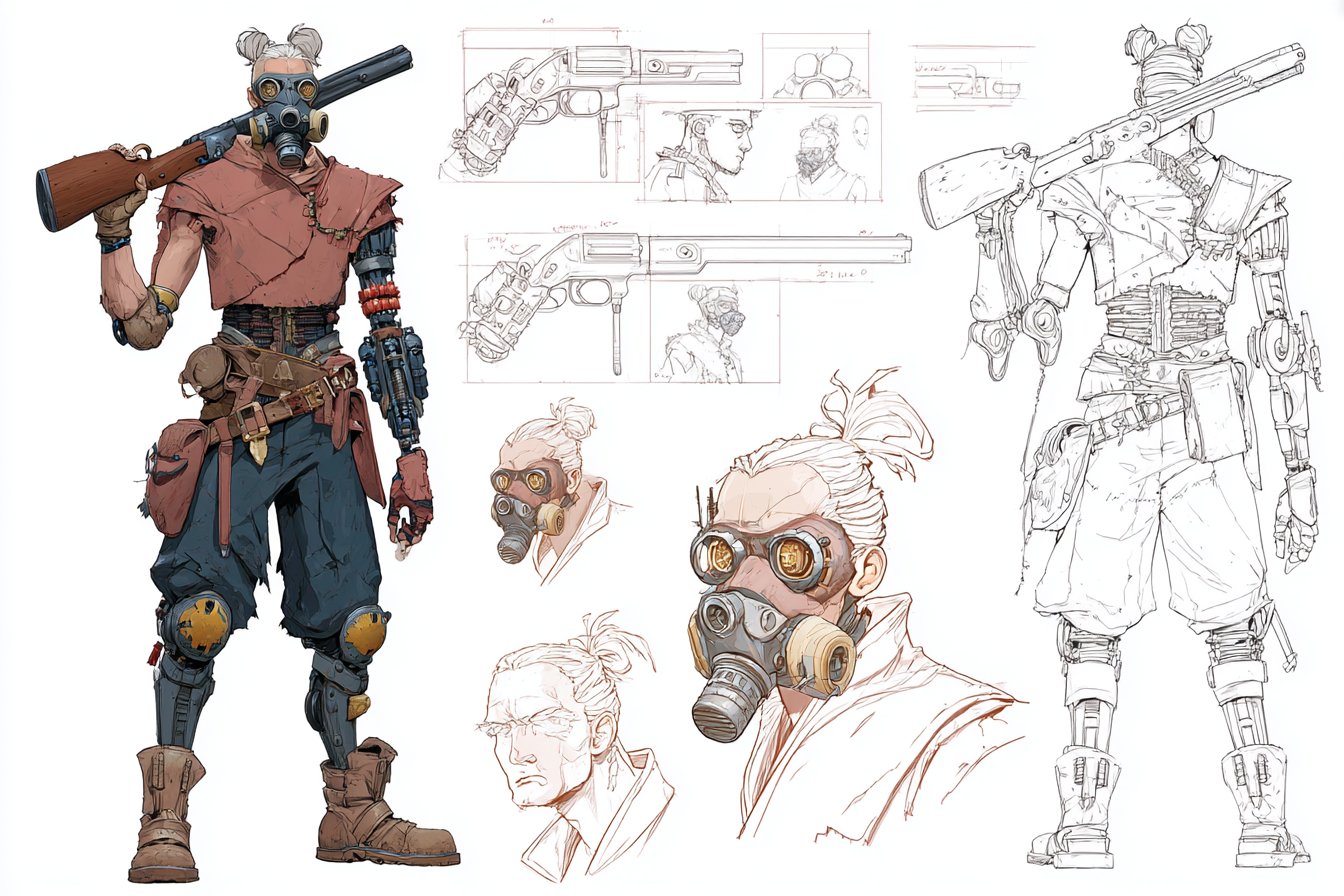 CHARACTER DESIGN SHEET PROMPT
