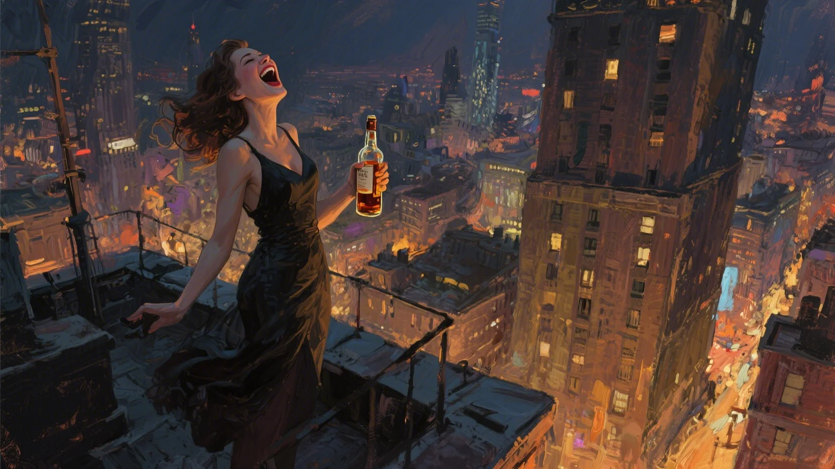 Abstract art created by AI Text to Image generator, showing dynamic shapes, vibrant colors, and expressive digital brushstrokes representing creative transformation from text to visuals