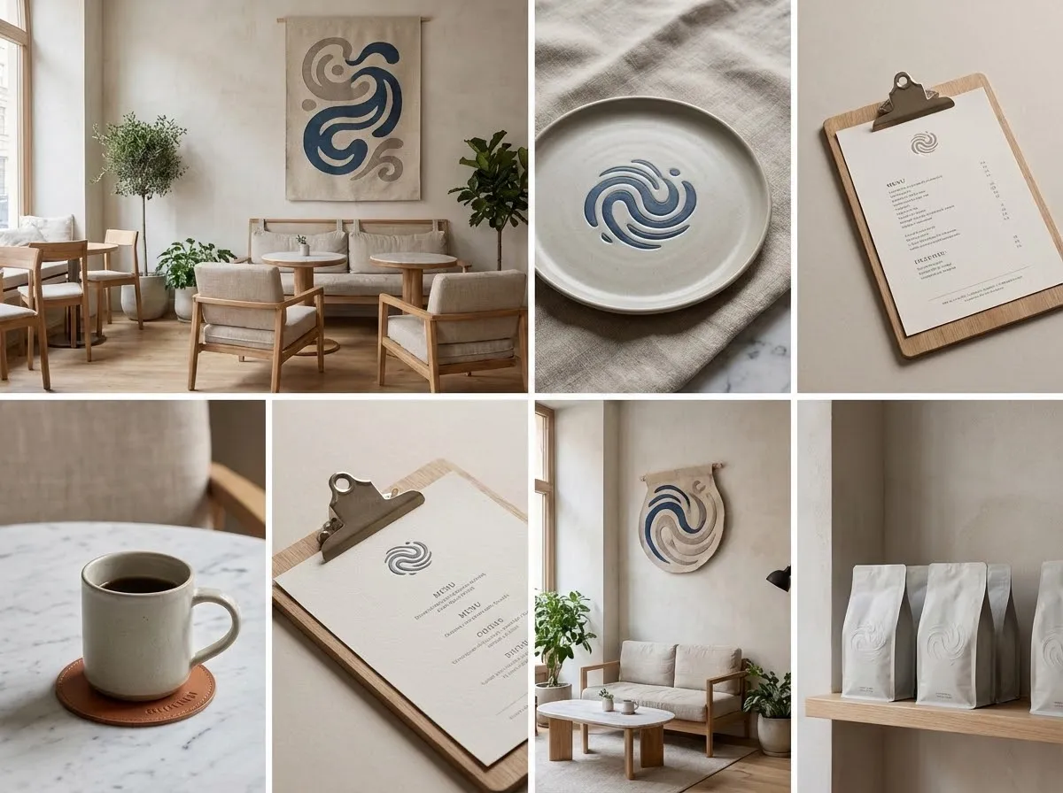 AI logo generator example: artistic and organic logo design