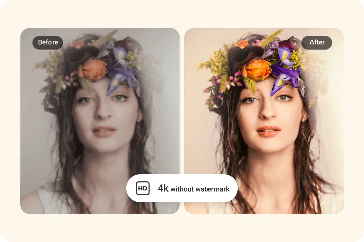 Portrait photo enhanced with AI photo enhancer on Createimg.ai showing sharper details and better lighting