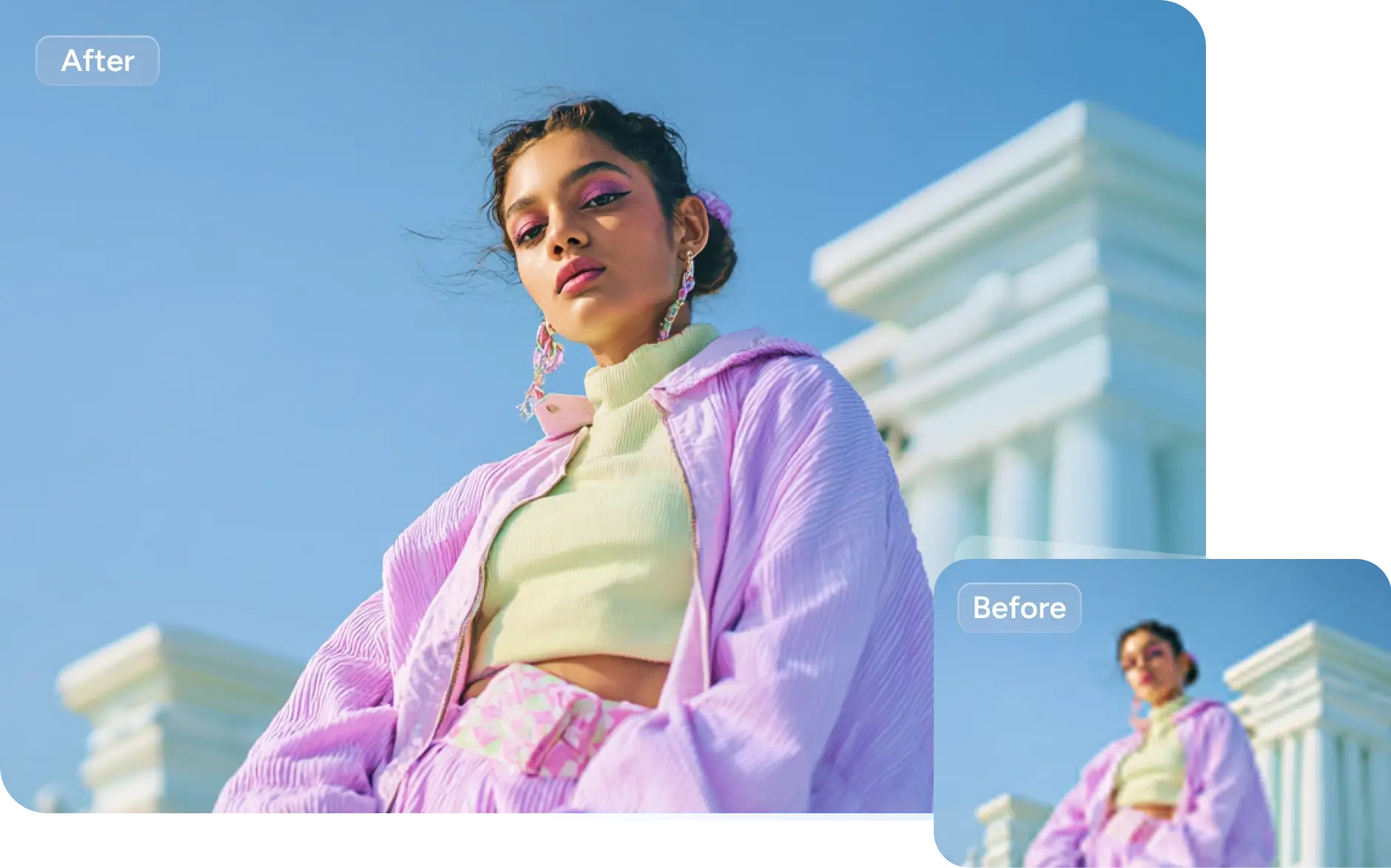 Old photo restored and enhanced with AI photo enhancer on Createimg.ai