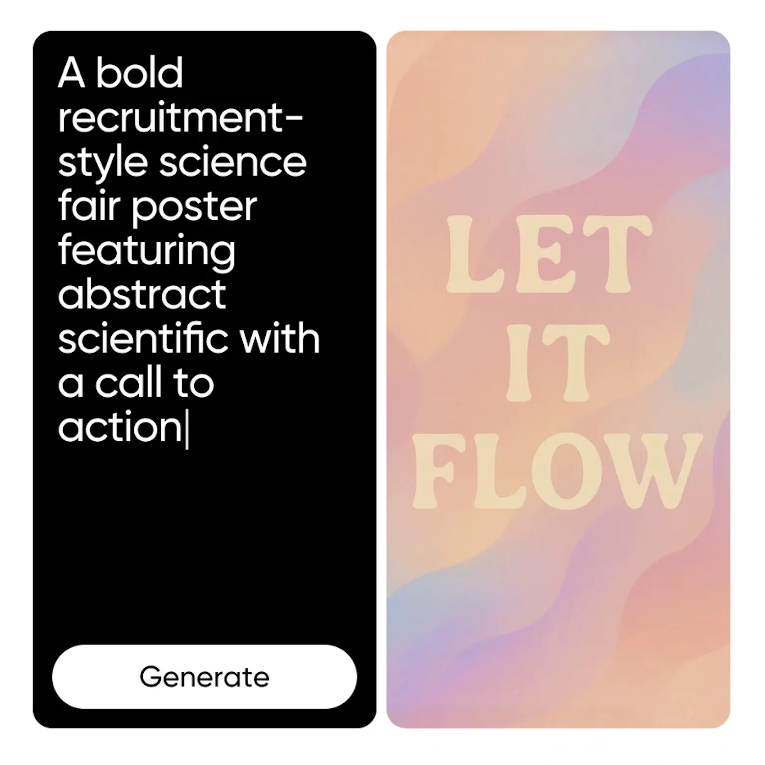 KI-Poster-Generator zeigt lebendige Social-Media-Poster-Designs für verschiedene Plattformen