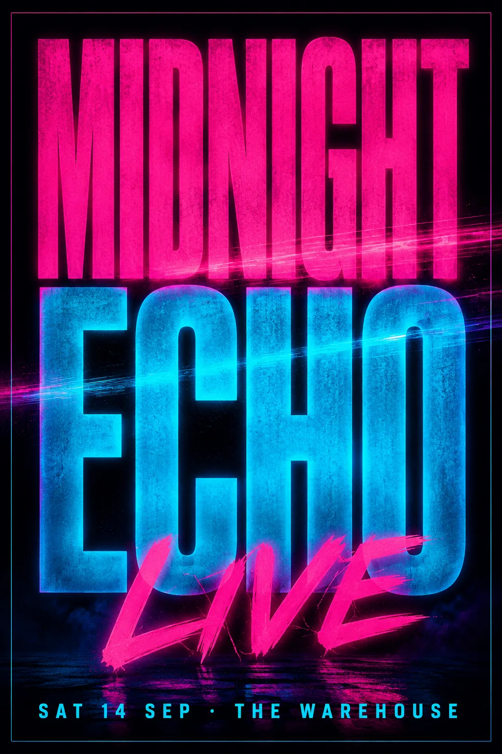 Affiche de concert néon