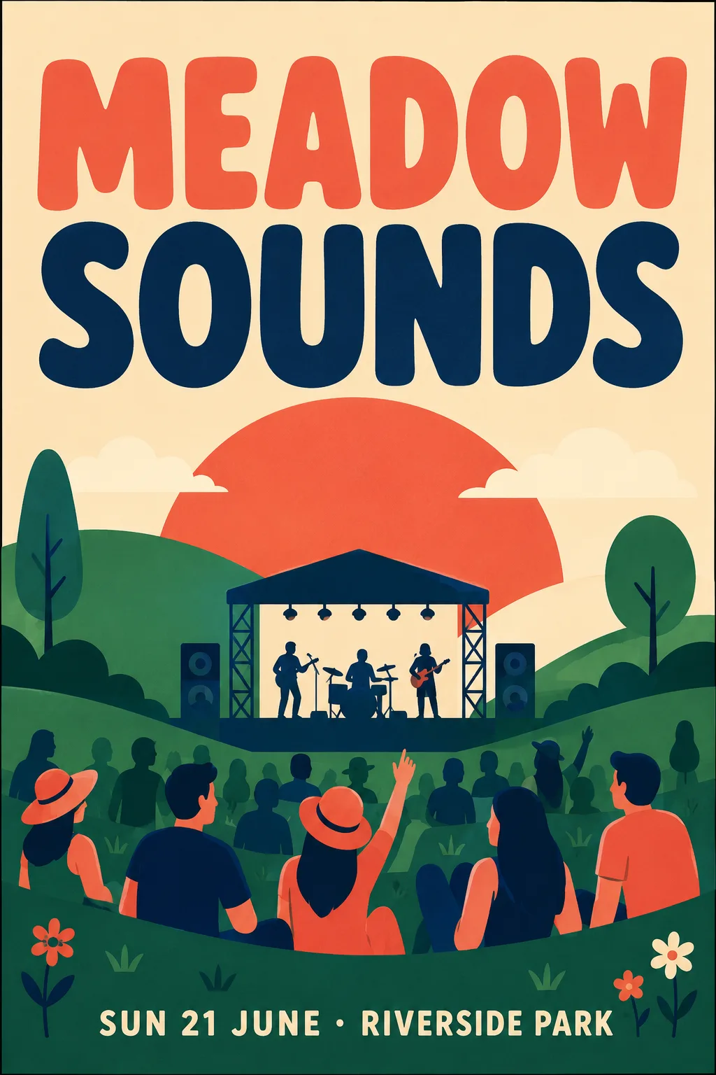 Affiche de festival en plein air