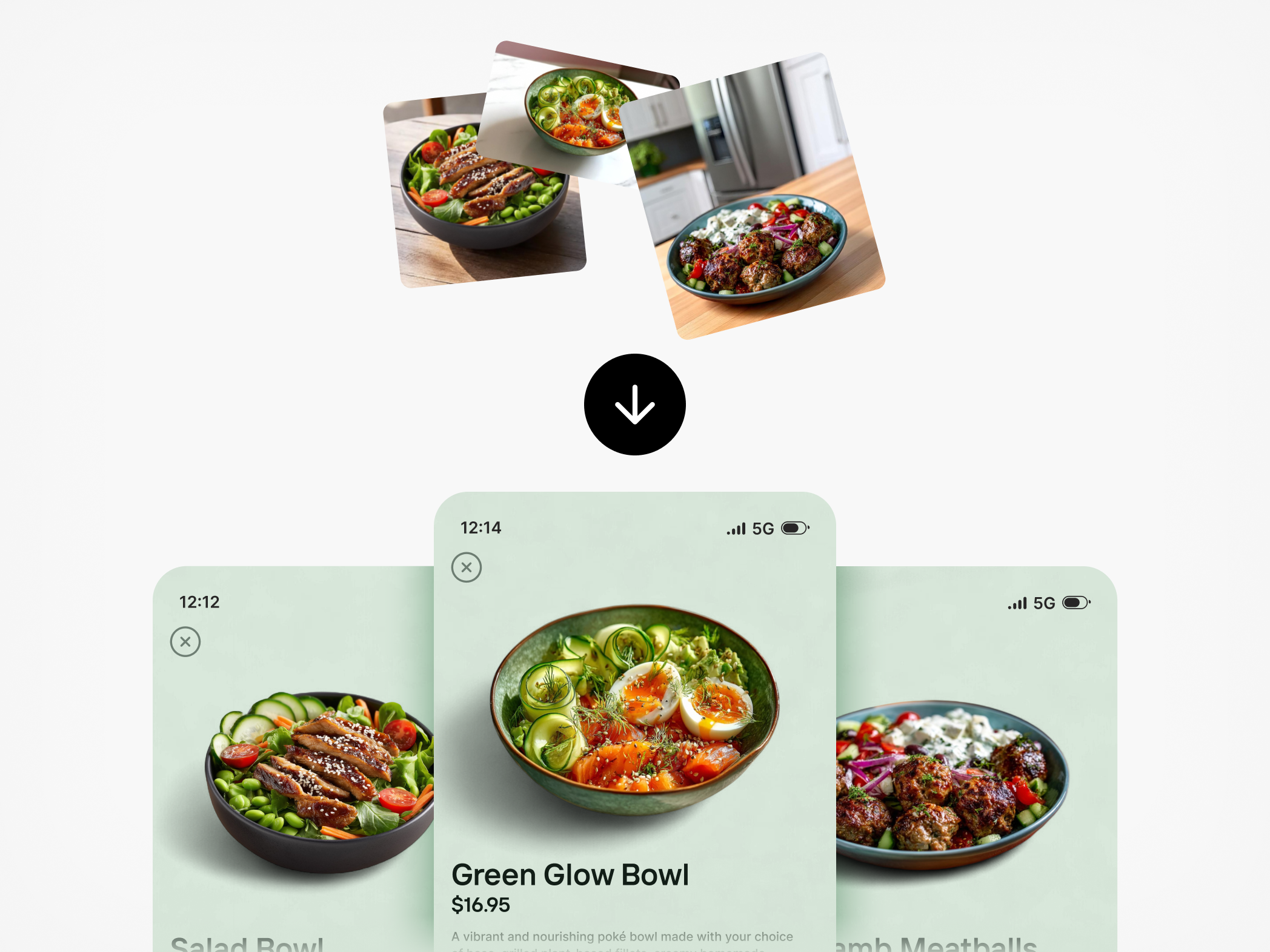 AI-generated professional product photo from a smartphone image showing studio-quality result