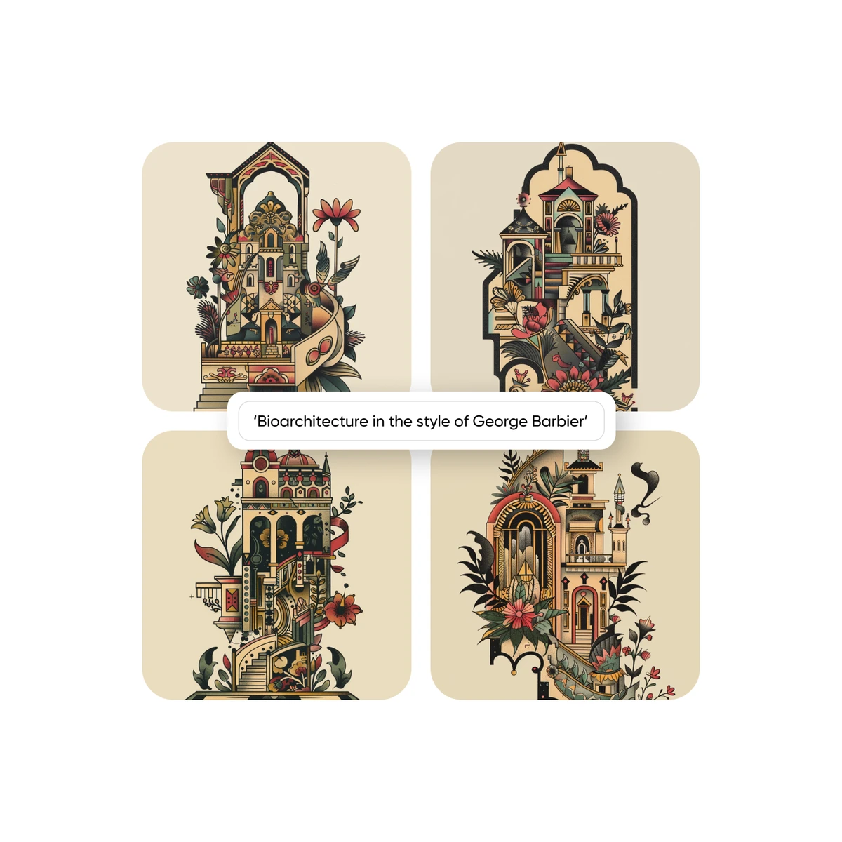 KI-Tattoo-Generator erstellt sofort mehrere Tattoo-Design-Skizzen in verschiedenen Stilen