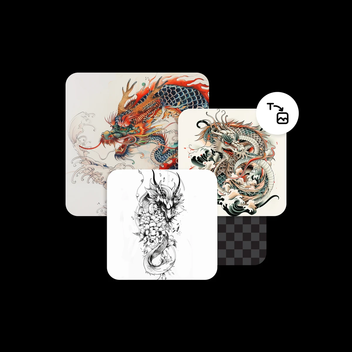 KI-Tattoo-Generator visualisiert ein kreatives Körperkunst-Konzept aus einer Textbeschreibung