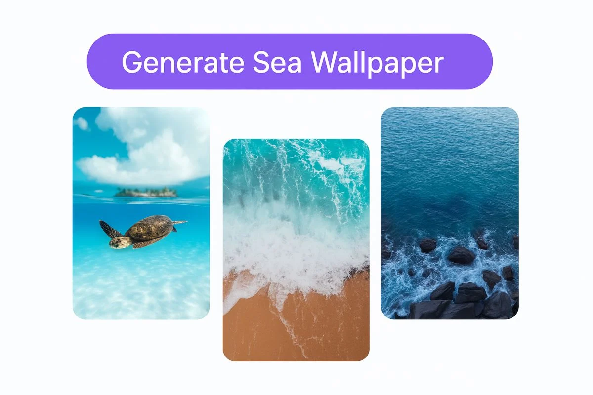 AI-generated fantasy landscape wallpaper created from a text prompt