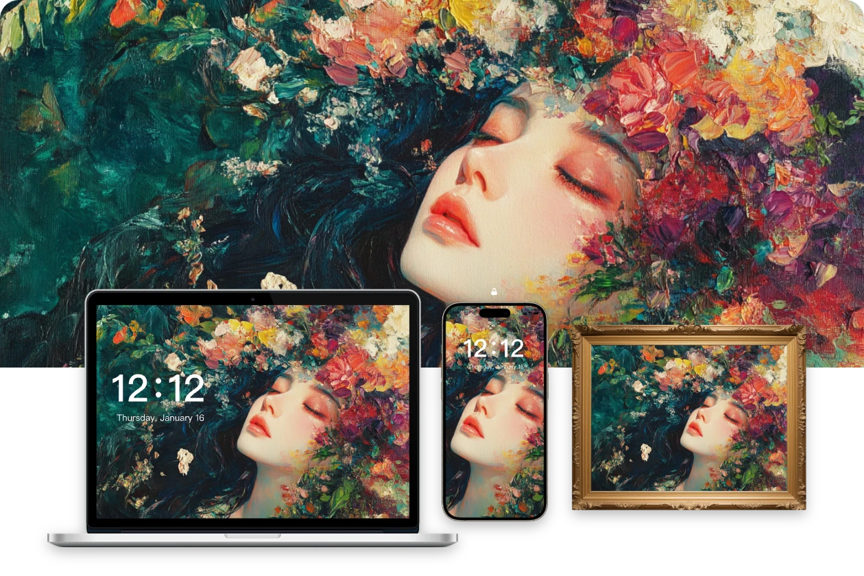 AI-generated wallpaper from uploaded reference image with consistent artistic style