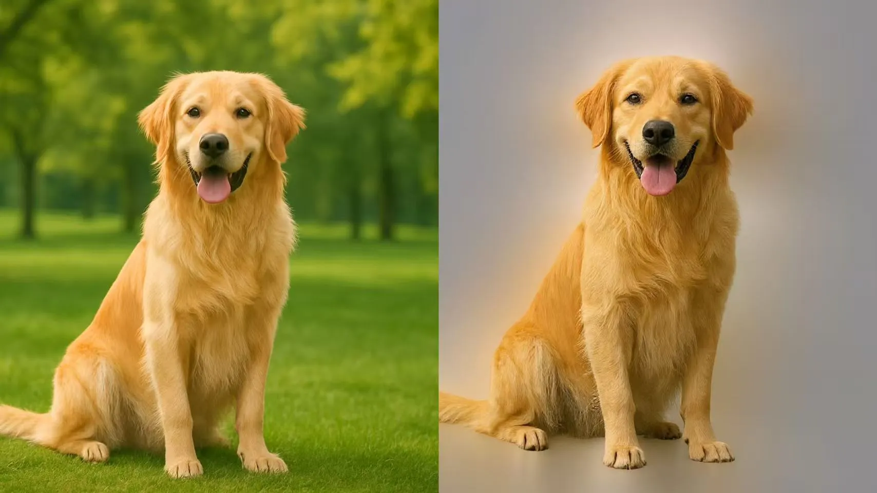 AI background remover example for animals preserving fur strands and soft edge transitions