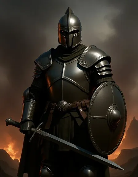 Medieval Knight on Battlefield