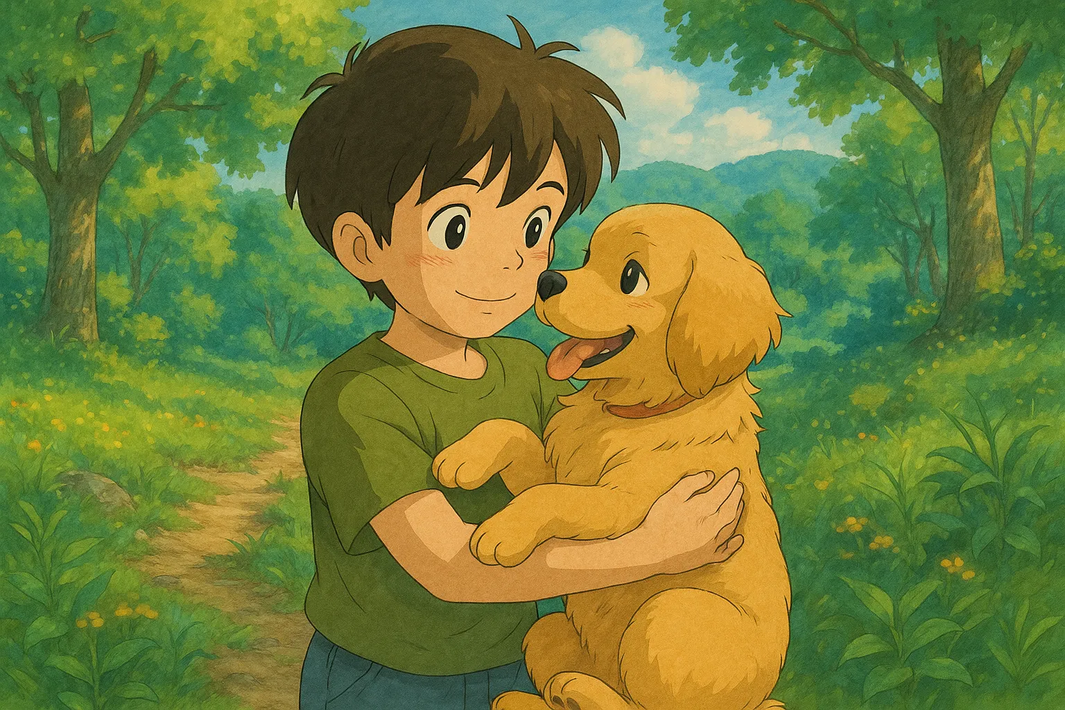 Générateur Ghibli AI transformant selfies, animaux et paysages en art de style Studio Ghibli