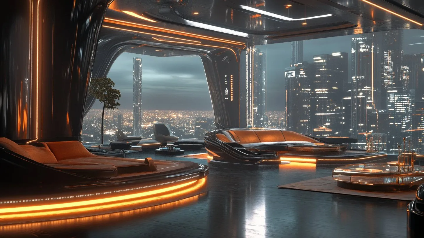 AI Image-to-Image variation showcasing a modern technology theme, transforming the input into sleek lighting, bold shapes, and futuristic details.