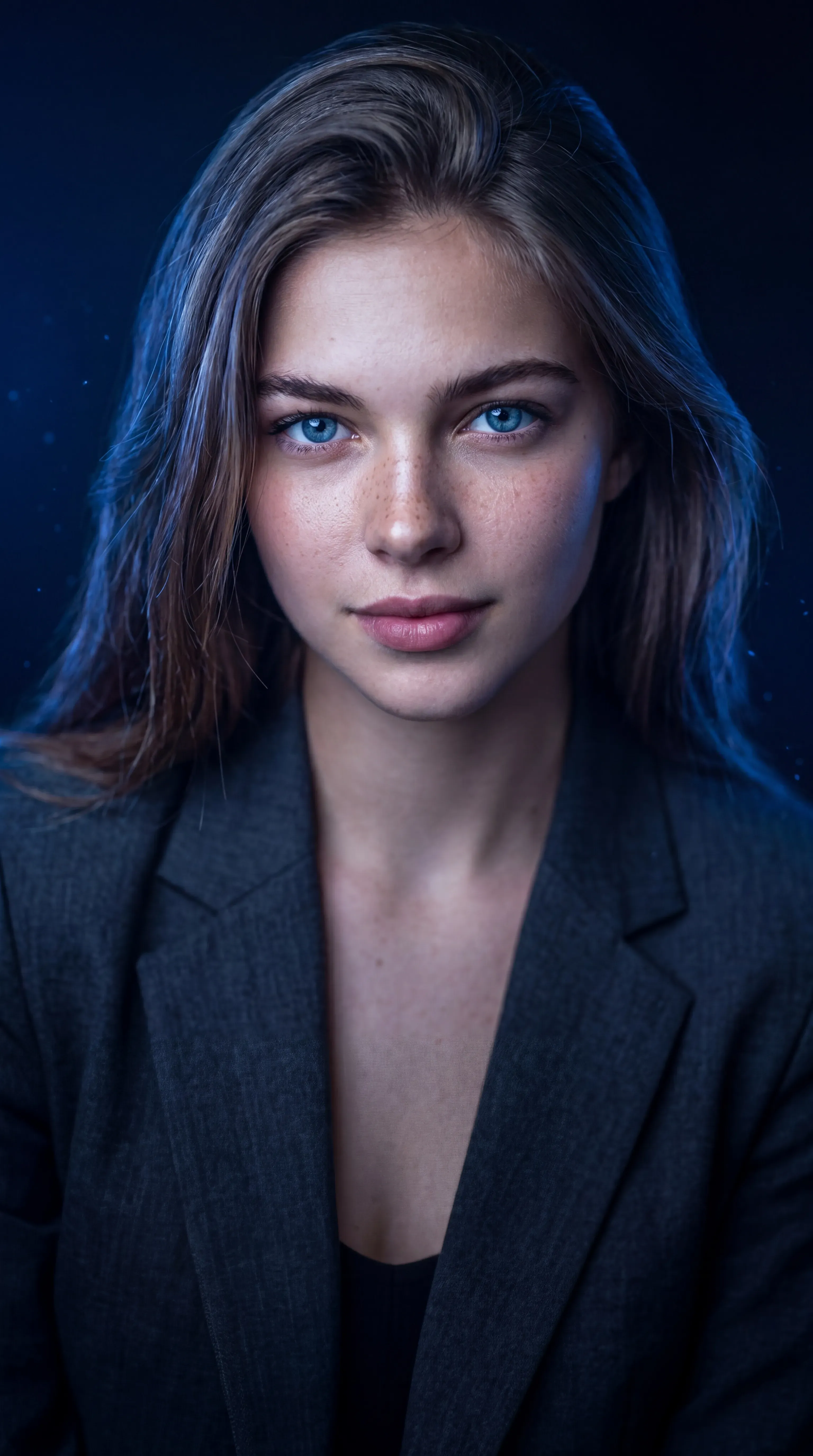 Porträt · Saphirblauer Studio-Glow