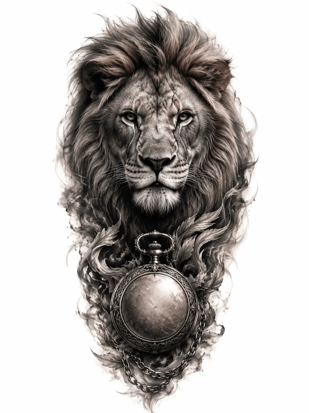 Lion et montre