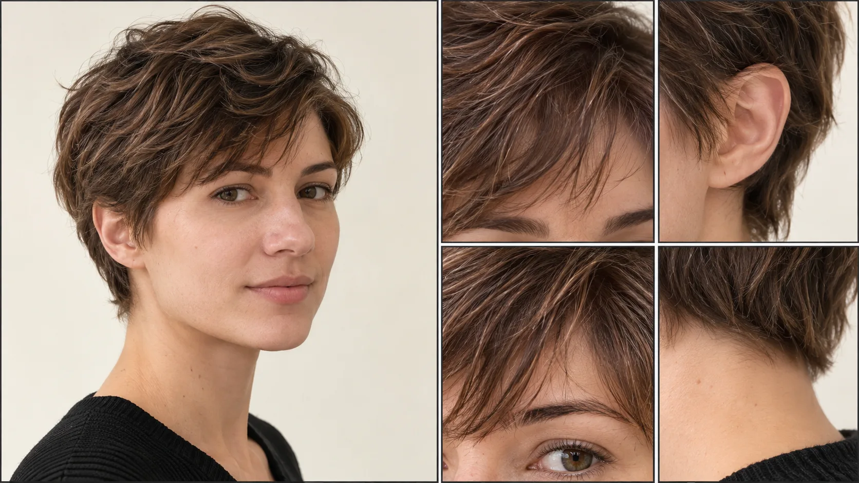 Close-up checks for evaluating an AI haircut preview