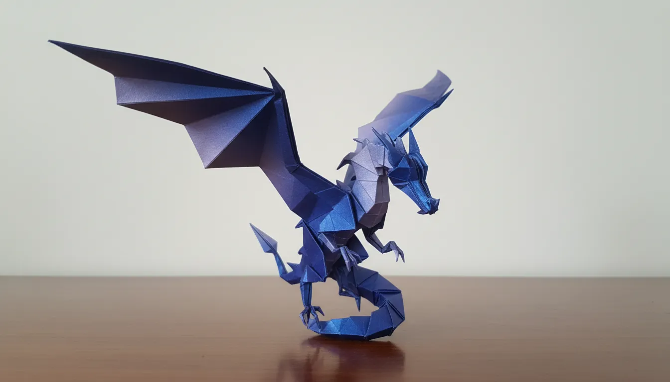 Minimalist AI artwork generated by Nano Banana model — folded paper origami with sharp creases and soft light gradients