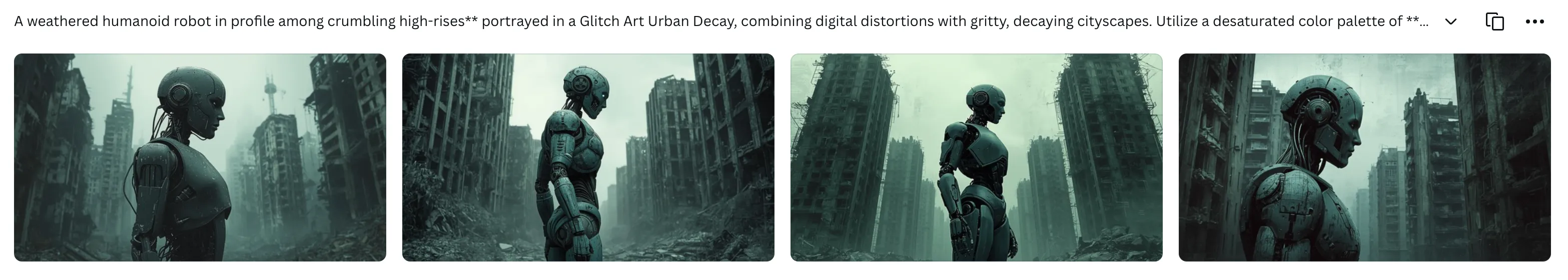 Glitch Art Urban Decay scene generated with Canva AI image generator, combining futuristic digital noise and urban decay tones.