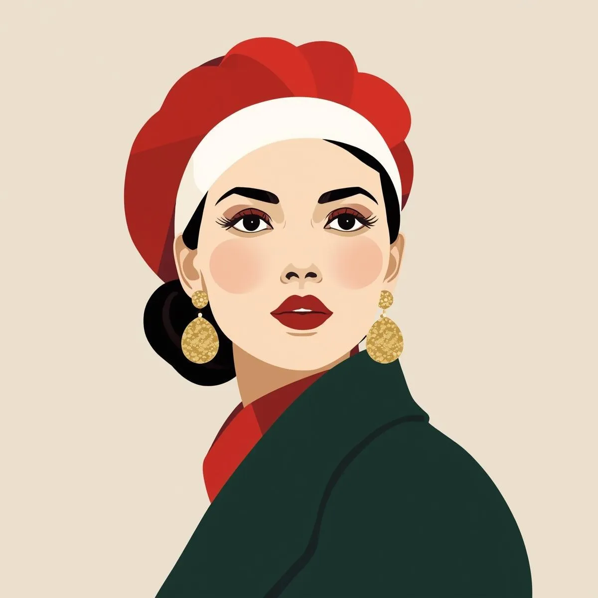 Geometric minimalist Christmas avatar for branding and profile icons