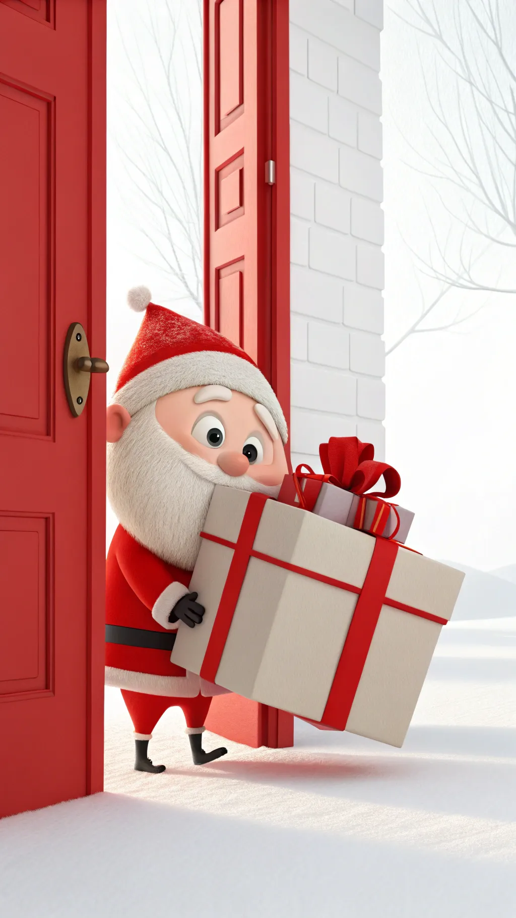 Minimal 3D Christmas concept with “MERRY X-MAS” playful typography