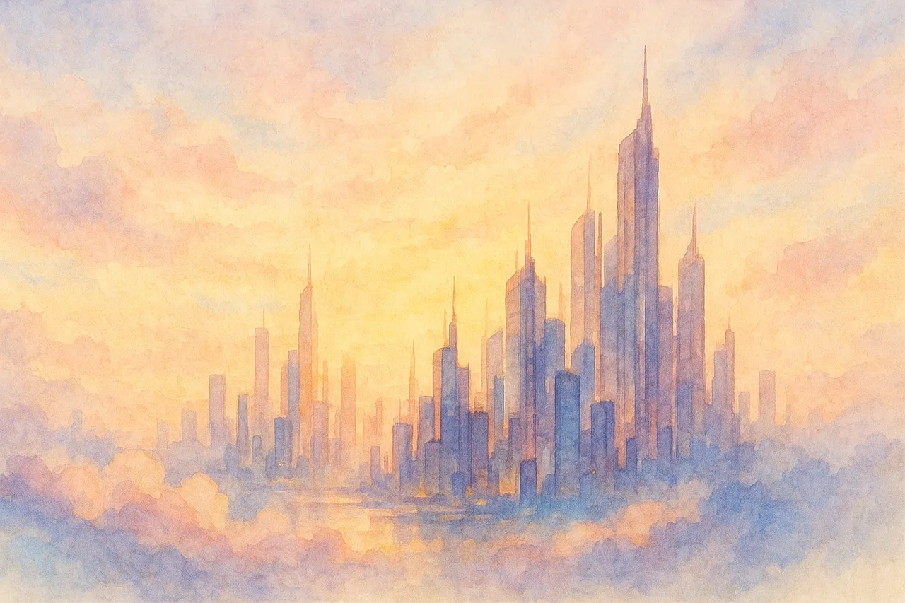 AI-generated artistic abstract painting with watercolor style and vibrant colors